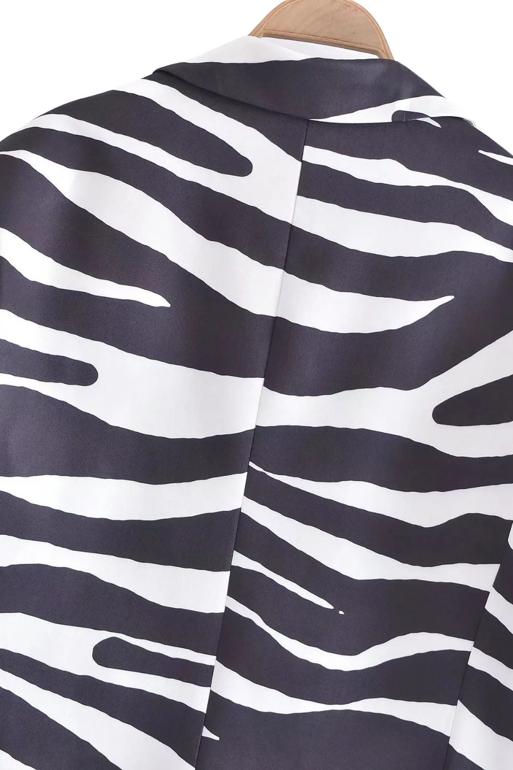 ' Chase' Chic Striped Single-Breasted Printed Blazer