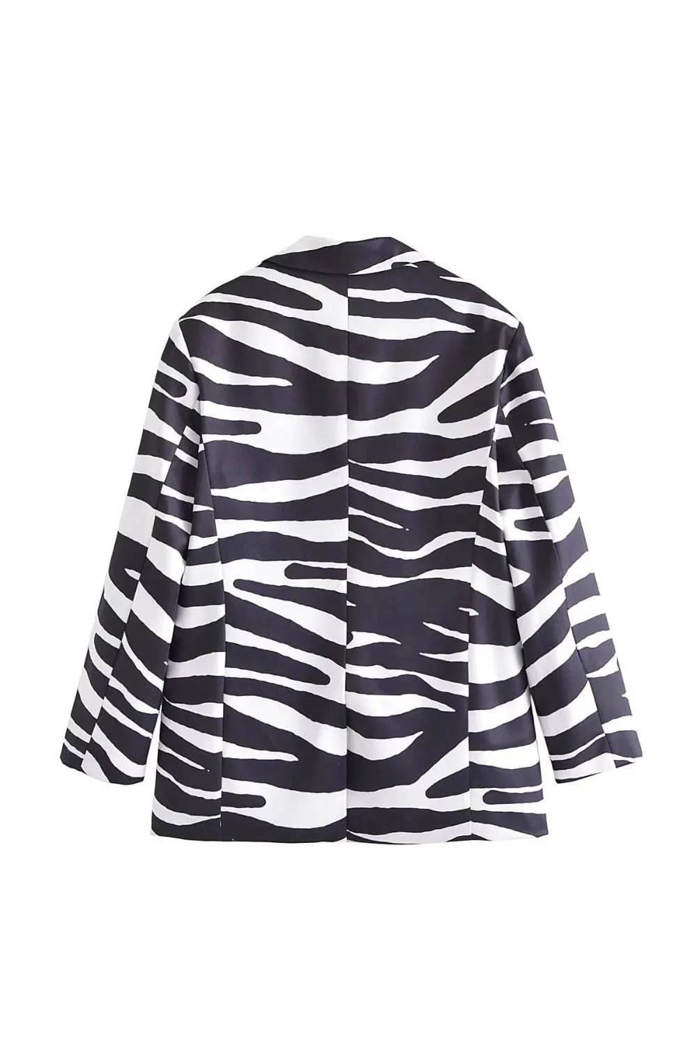 ' Chase' Chic Striped Single-Breasted Printed Blazer