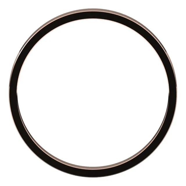 10K Rose Gold Flat Ultra-Light Wedding Band, 2 mm Wide