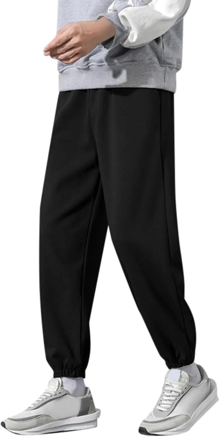 2023 Men's Baggy Sweatpants Plus Size Lightweight Joggers Stylish Hiking Pants Track Running Workout Trousers Soft Sweatpant