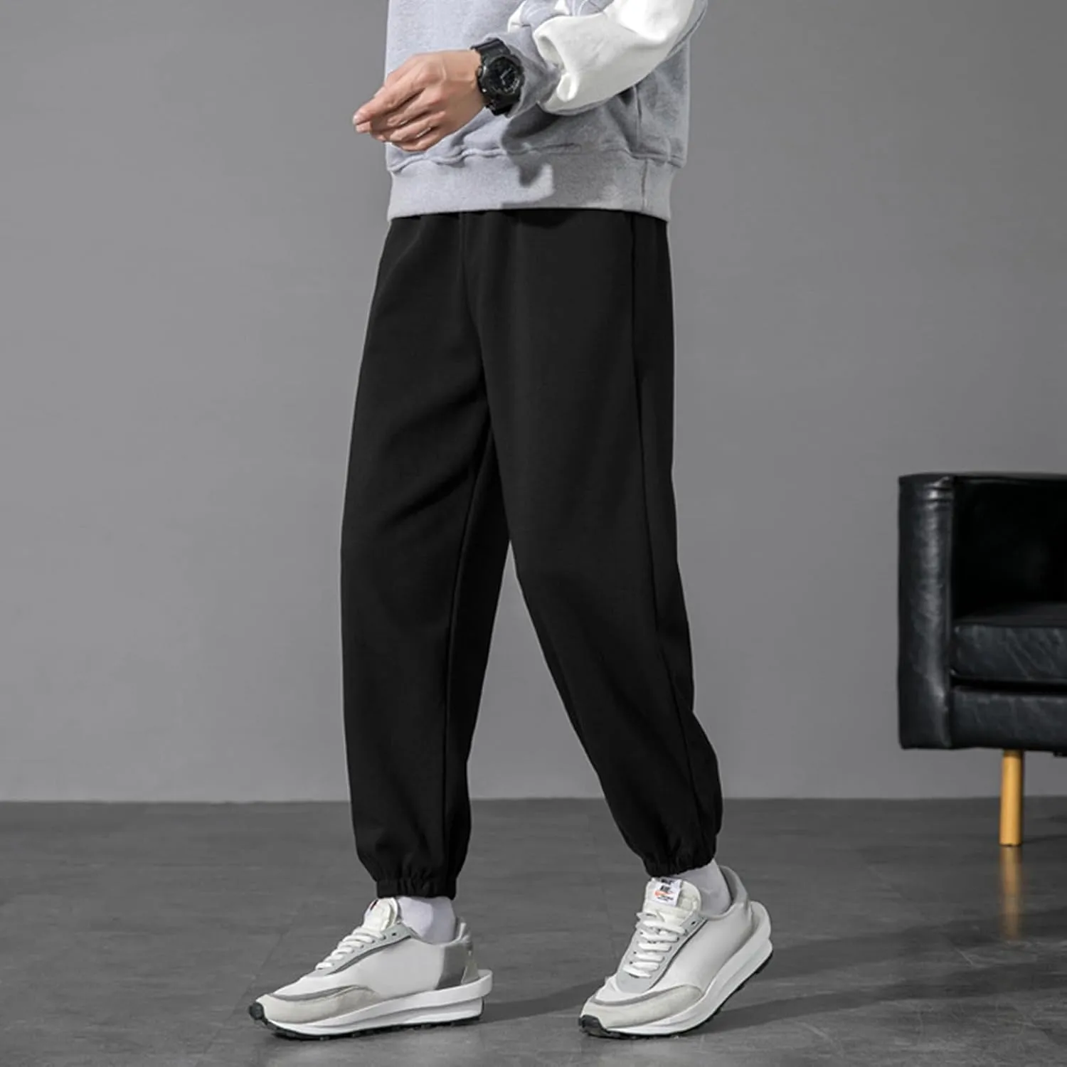 2023 Men's Baggy Sweatpants Plus Size Lightweight Joggers Stylish Hiking Pants Track Running Workout Trousers Soft Sweatpant