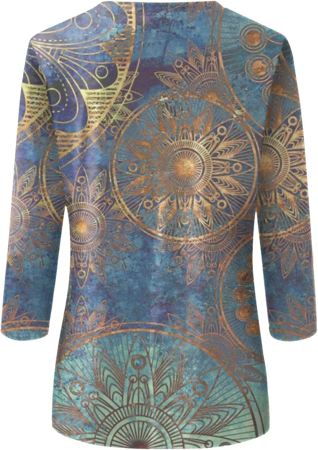 3/4 Length Sleeves Womens Tops Blouses 2025 Spring Dressy Casual Going Out Tops Summer Three Quarter Sleeve Shirts