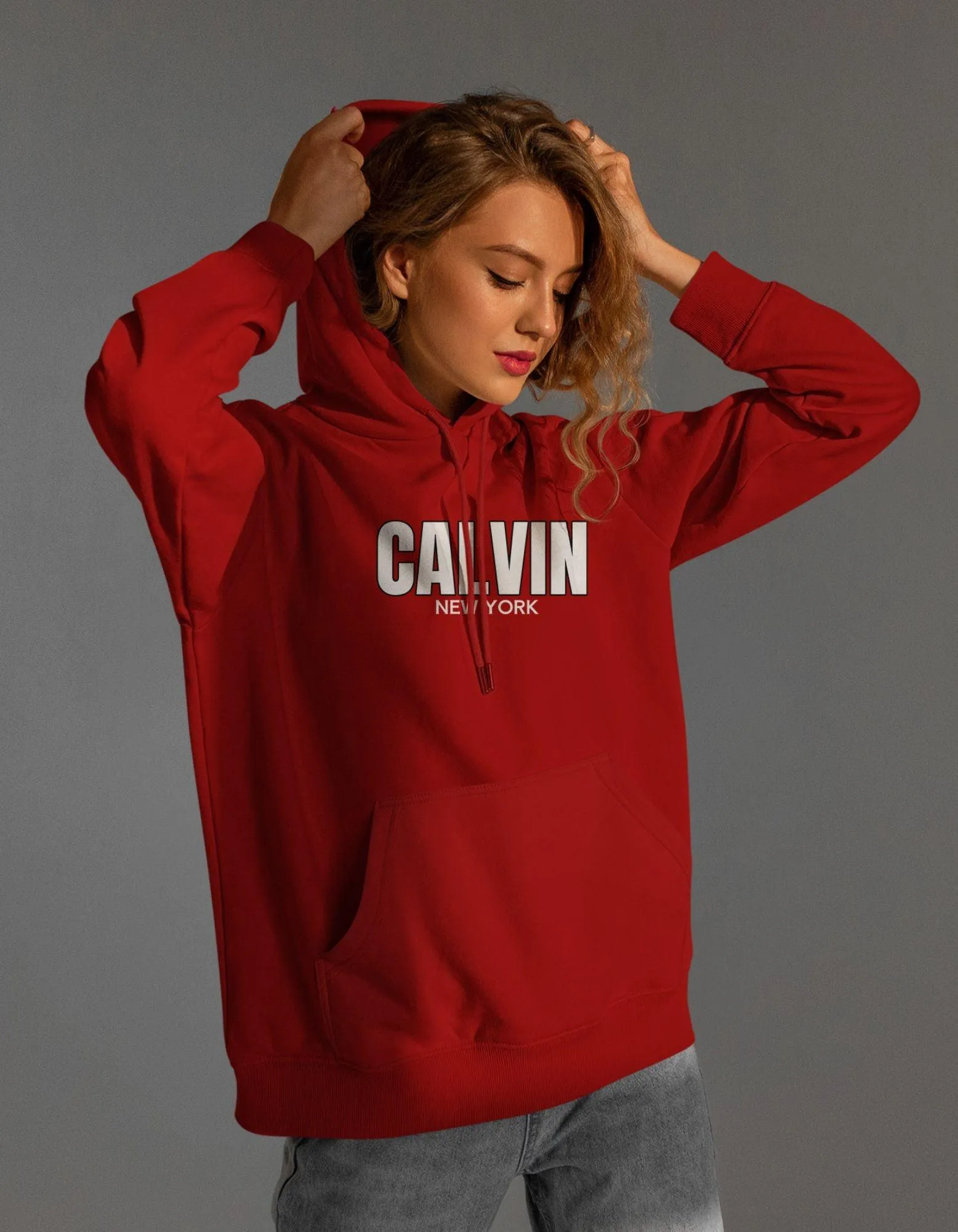 Calvin Typography Unisex Hoodie For Men/Women