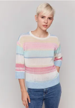Charlie B 3/4 Sleeve Sweater Pastel