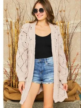 Diamond Knit Cardigan