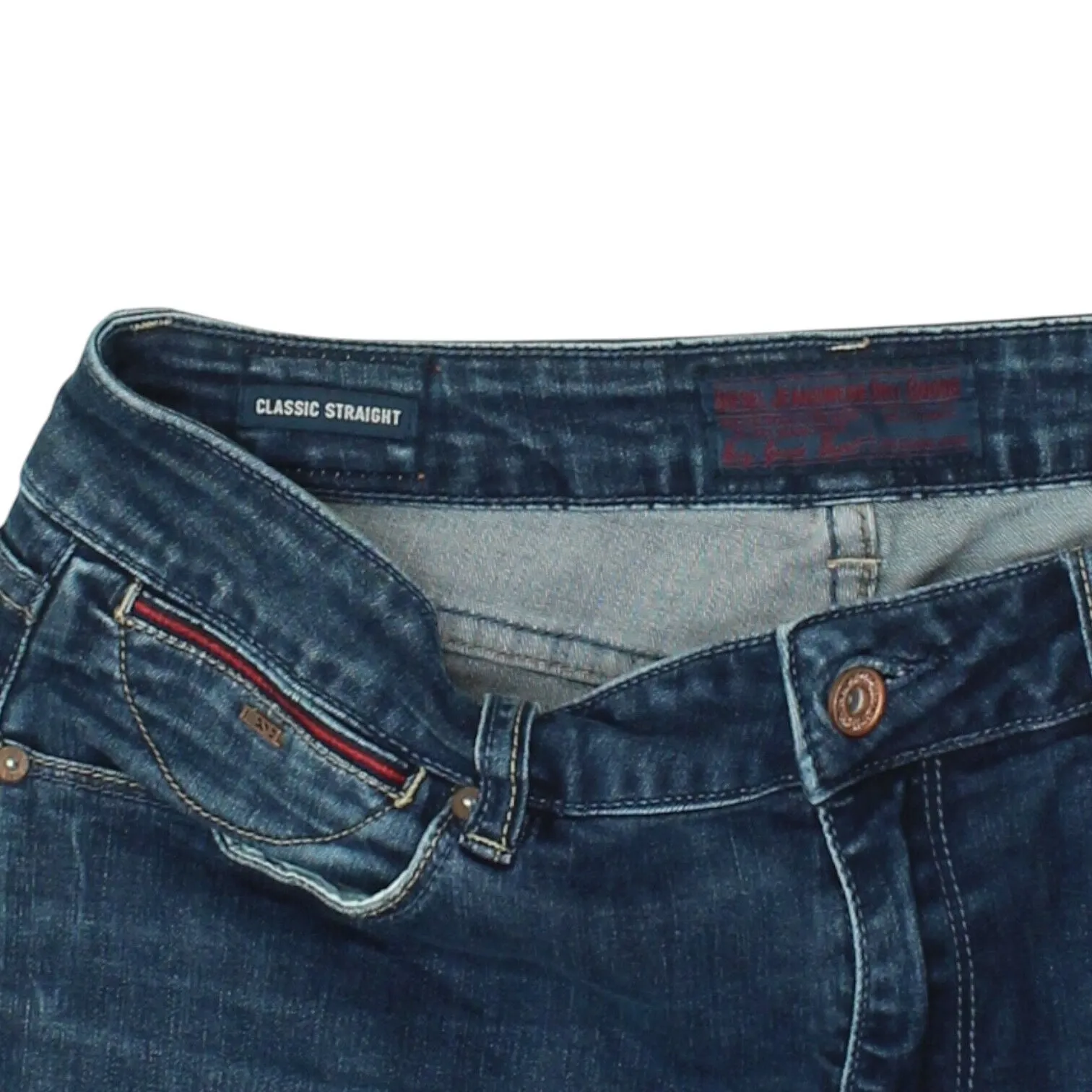 Diesel Mens Blue Classic Straight Jeans | Vintage High End Designer Denim VTG