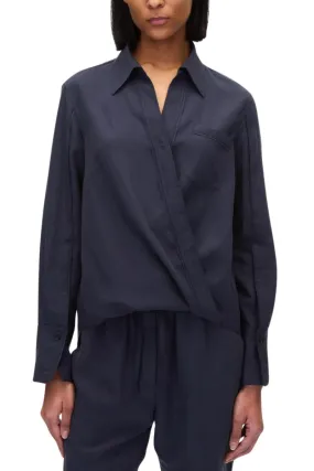 Draped Crossover Shirt