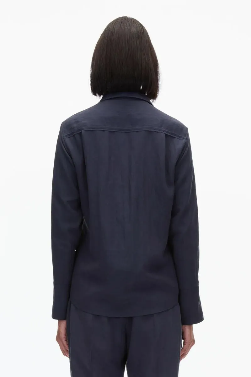 Draped Crossover Shirt