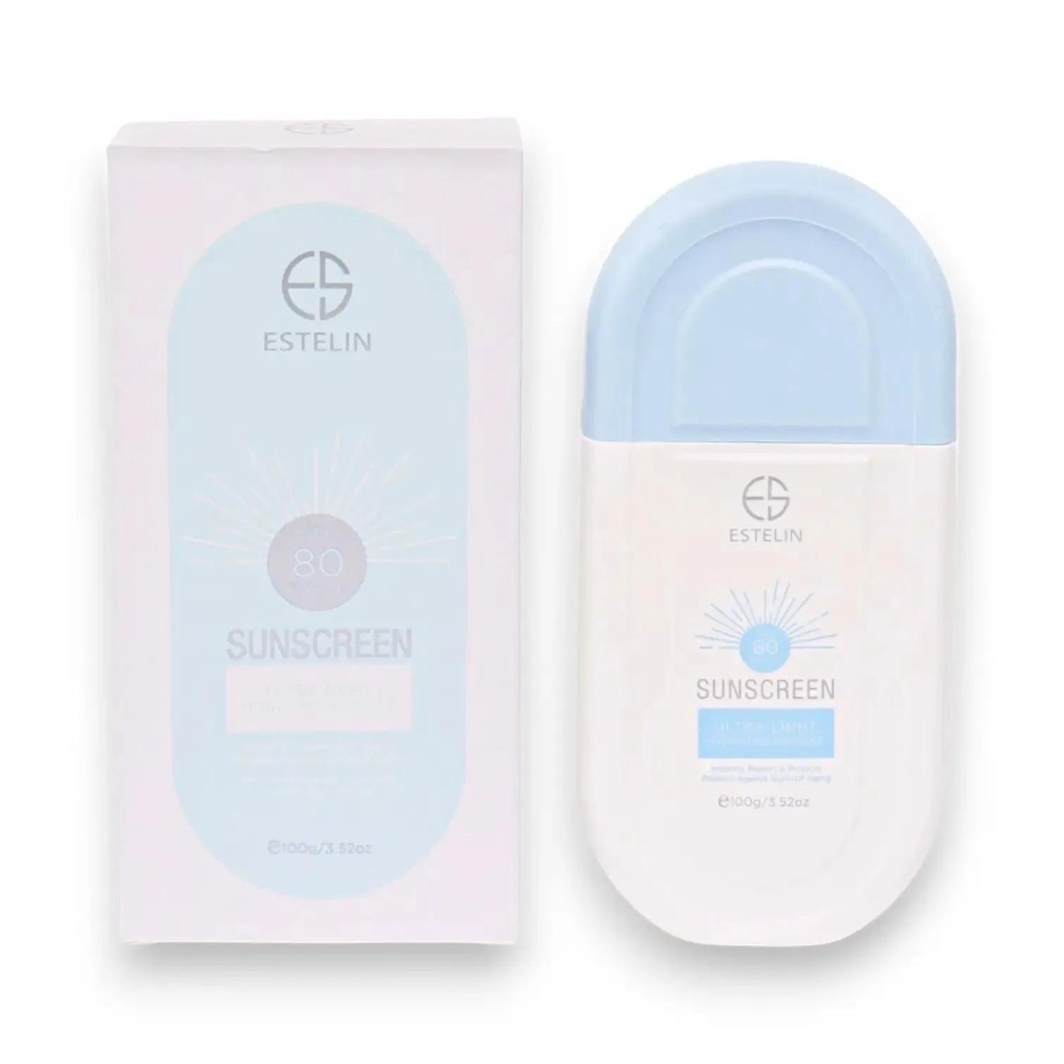 Estelin Sunscreen Spf 80 Ultra Light Hydrating 100g