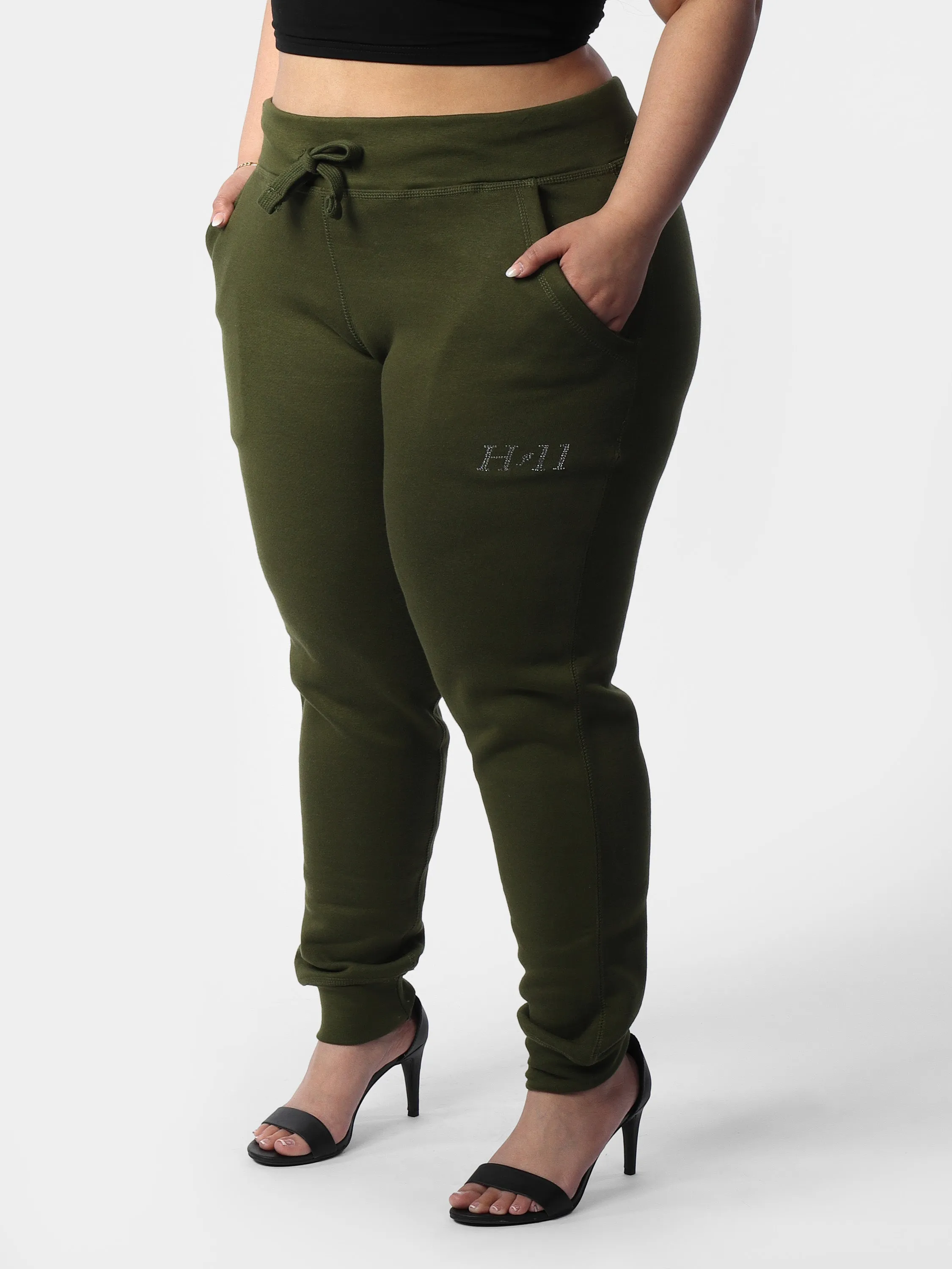Green Mini HOF11 Bedazzled Joggers