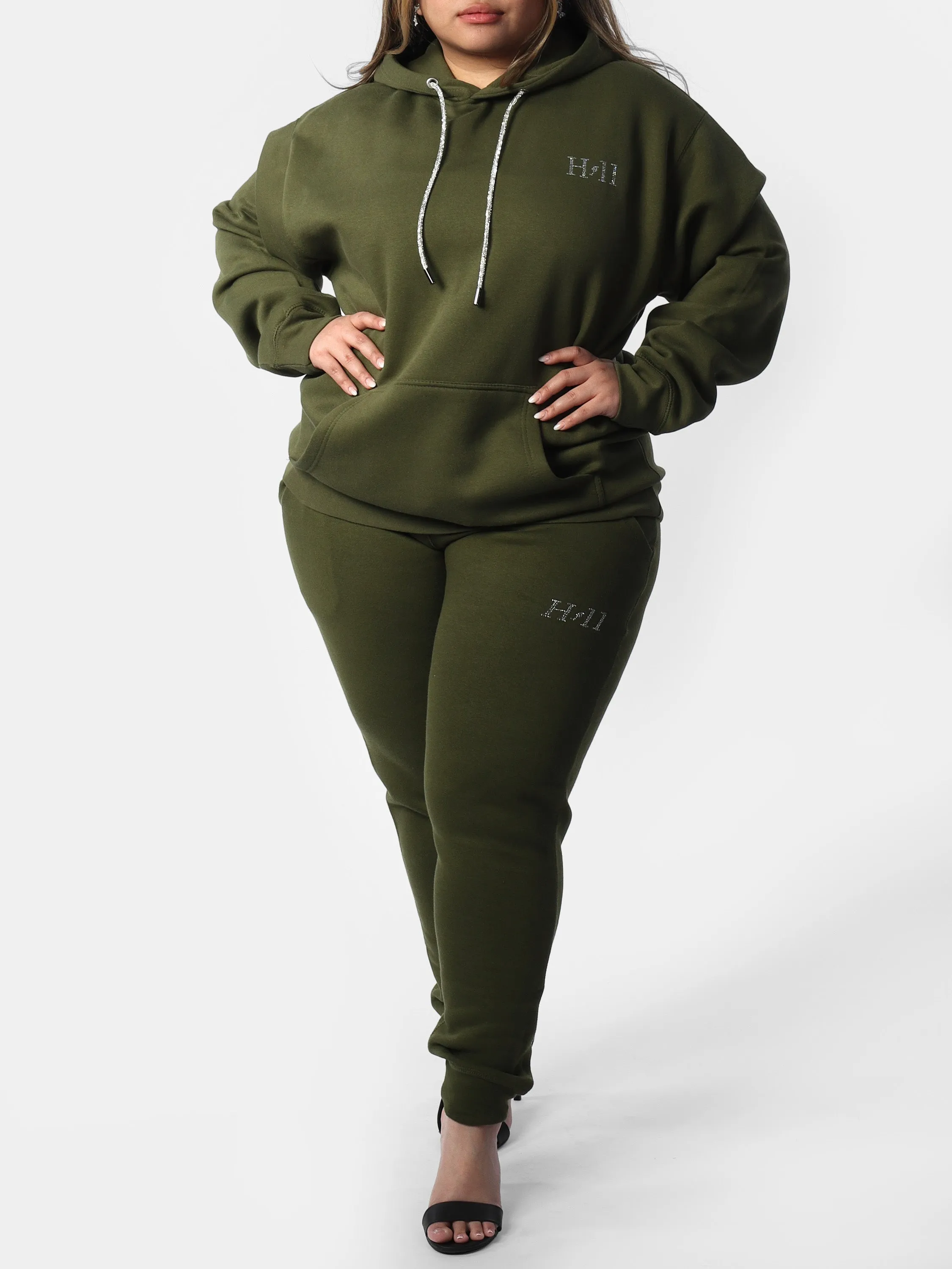 Green Mini HOF11 Bedazzled Joggers