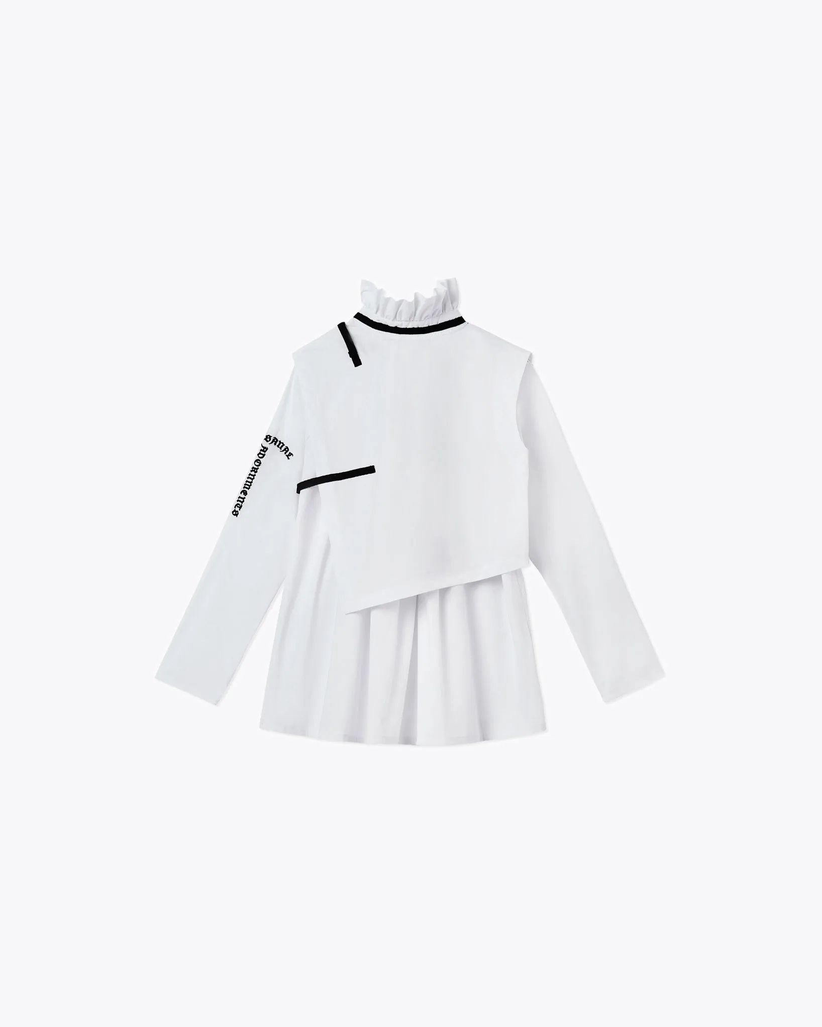 HIGH COLLAR COTTON BLOUSE