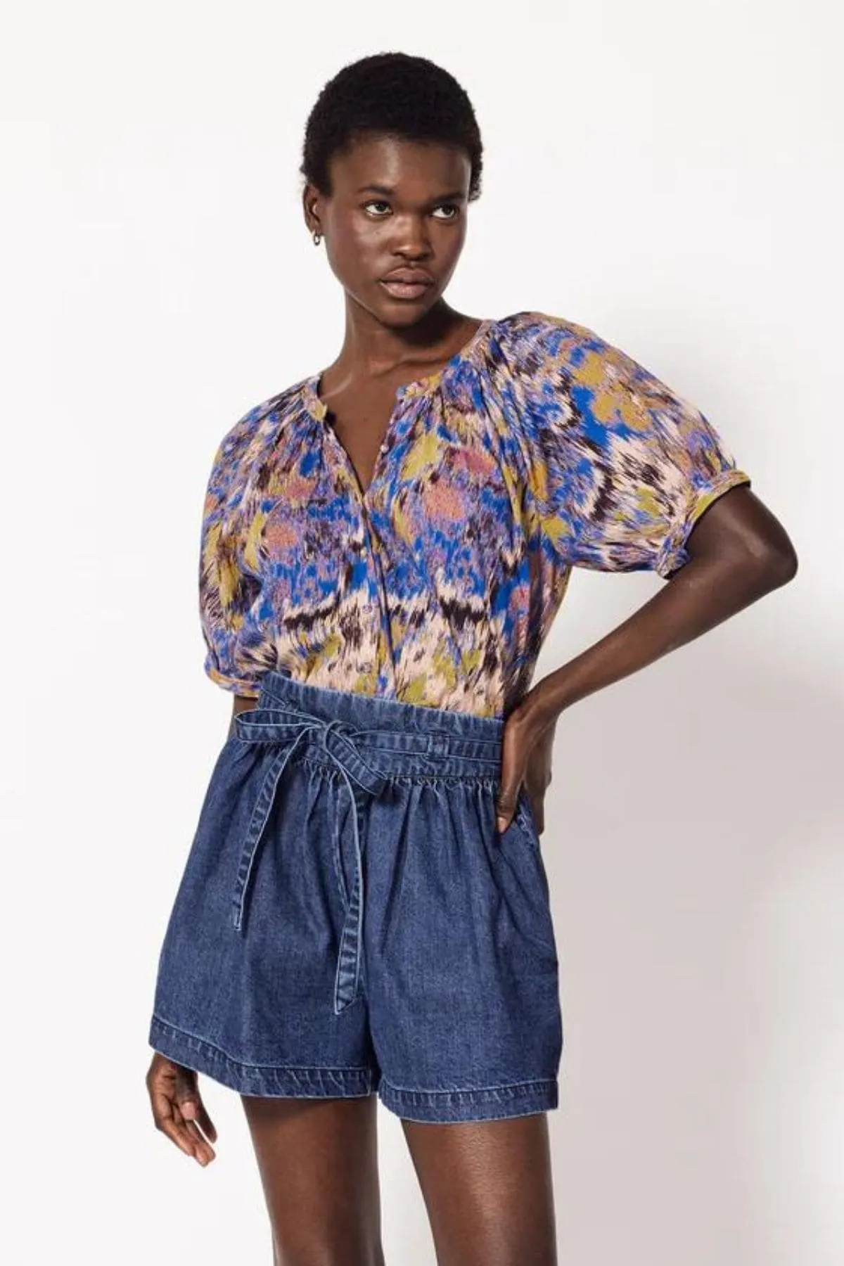 IRENA BLOUSE AZUCAR PRINT