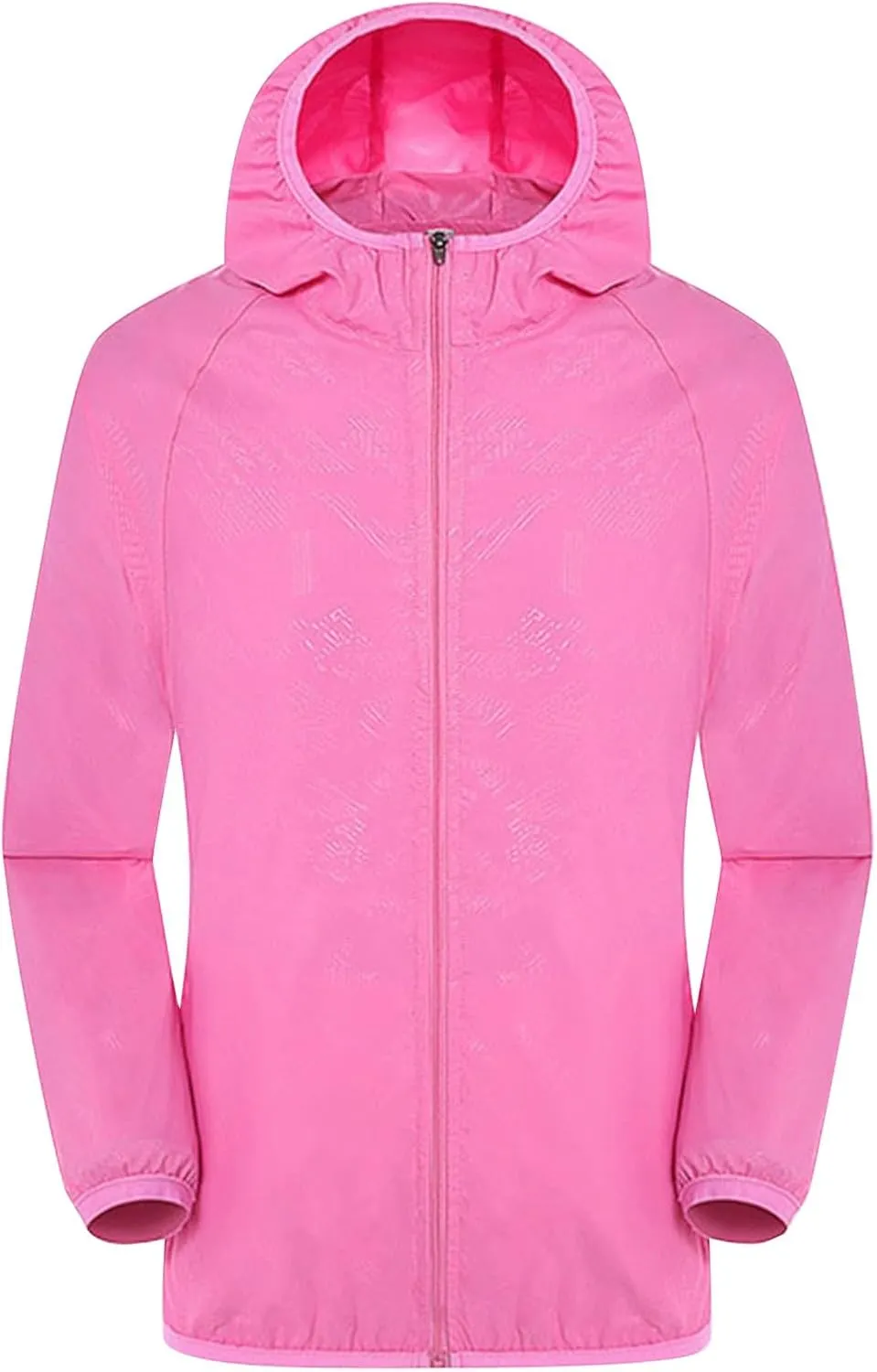 Jackets for Women,Solid Rain Jacket Outdoor Plus Size Hooded Windproof Loose Coat Water Proof Raglan Cuff Suit Jacket