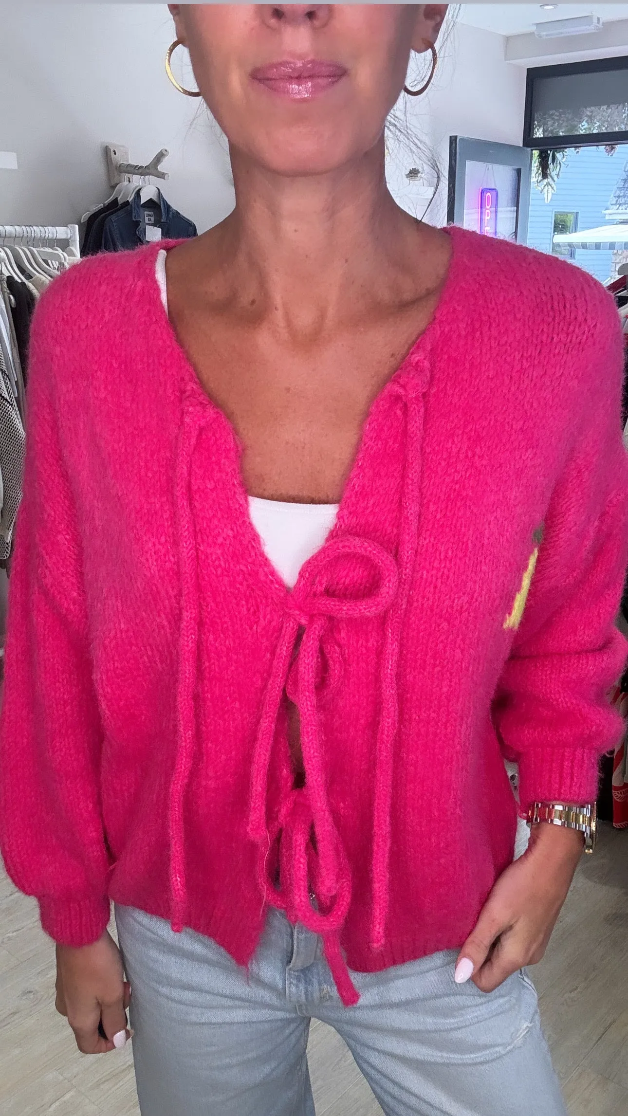 Lemon cello cardigan