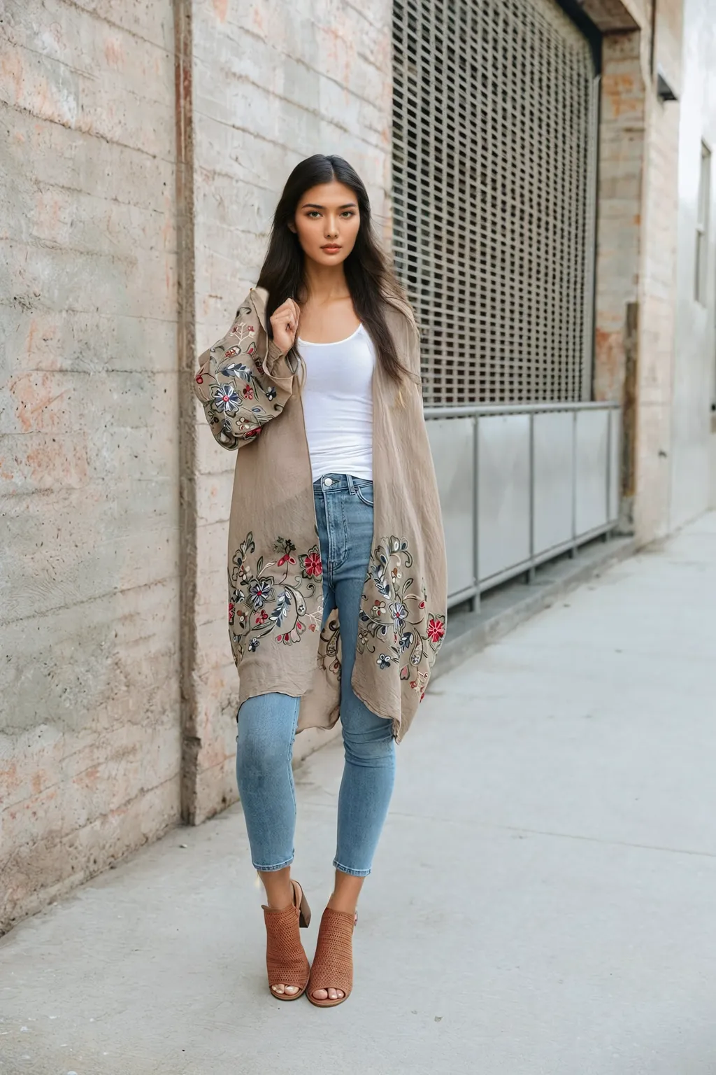 Long Floral Kimono Cardigan – Elegant and Versatile