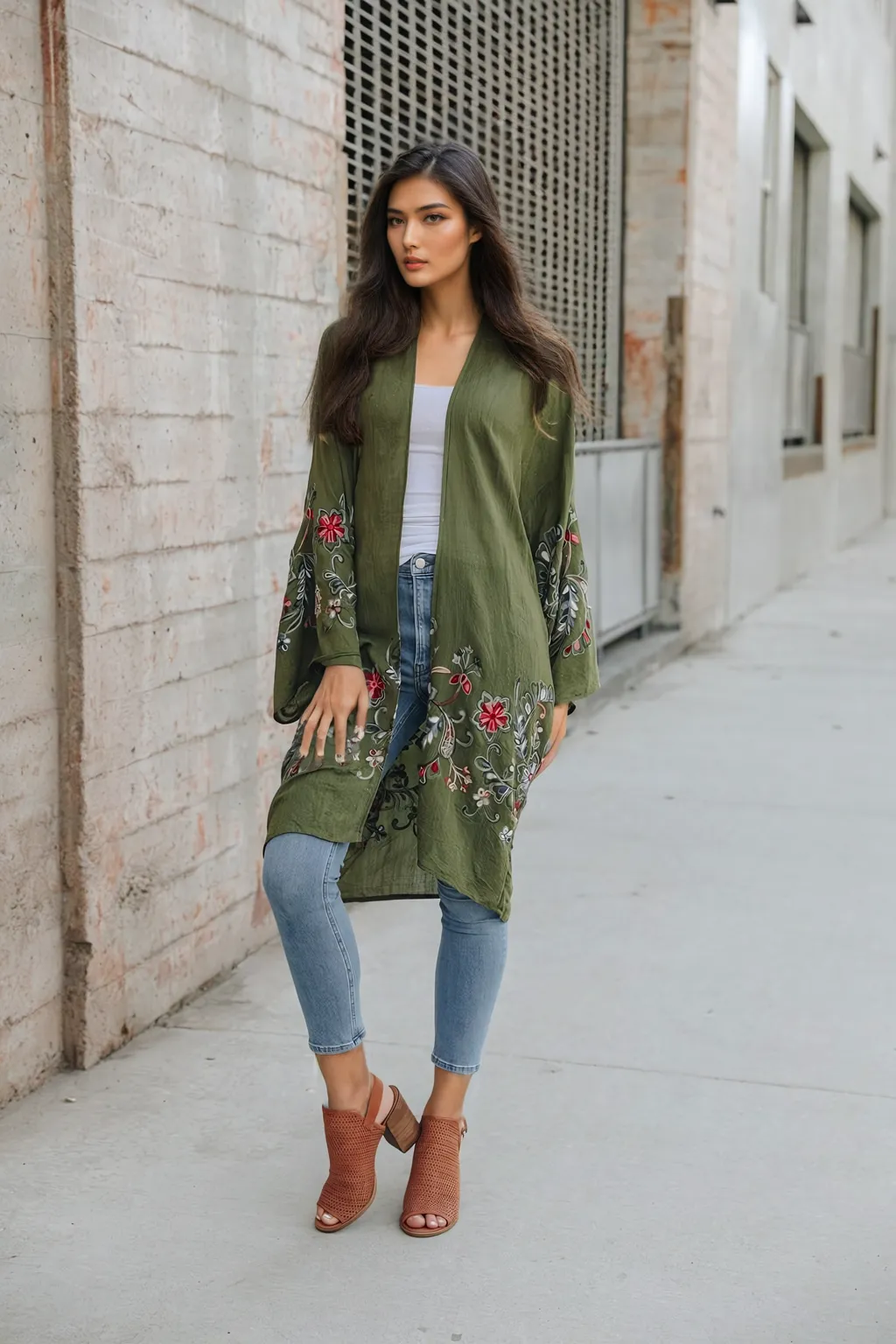 Long Floral Kimono Cardigan – Elegant and Versatile