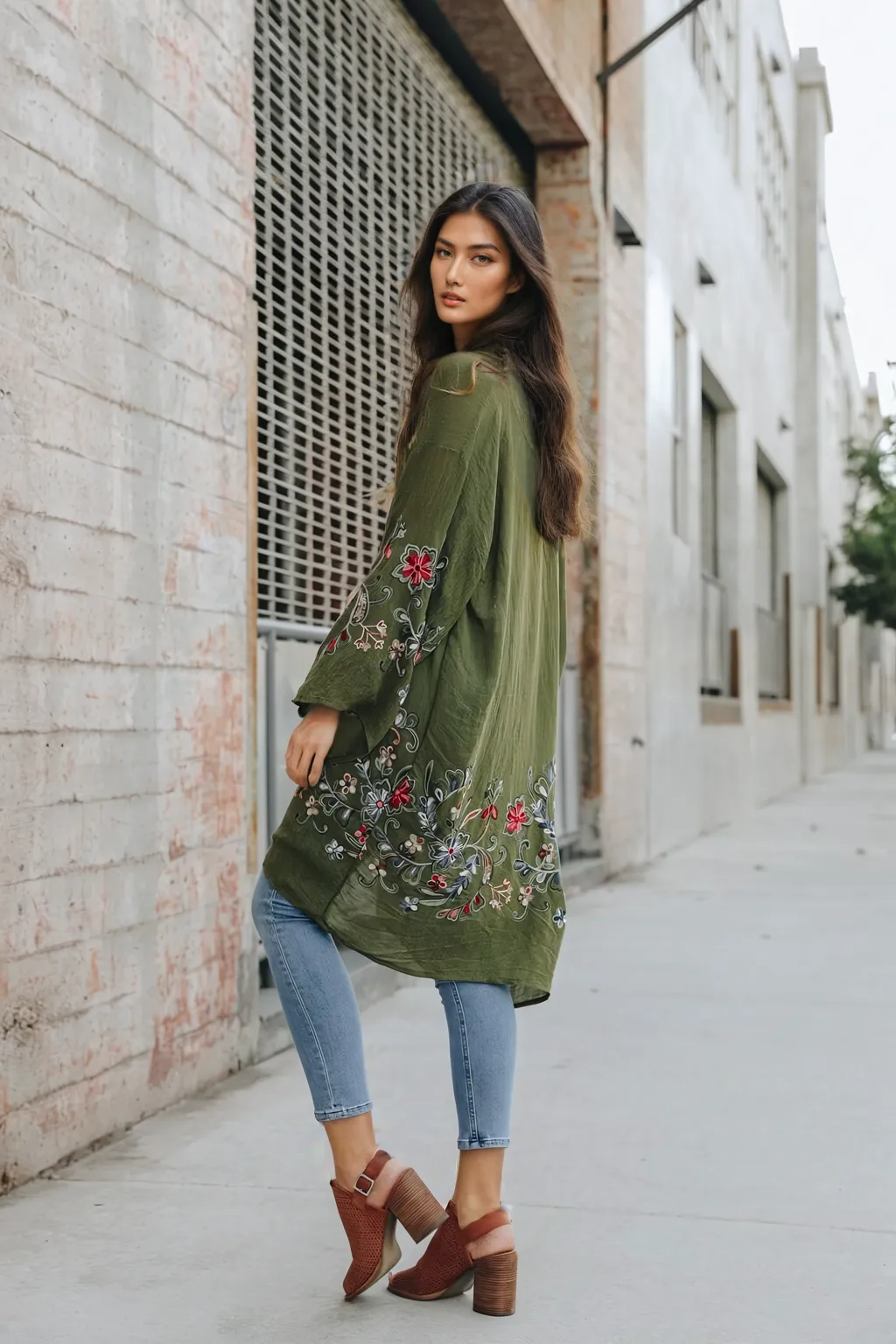 Long Floral Kimono Cardigan – Elegant and Versatile