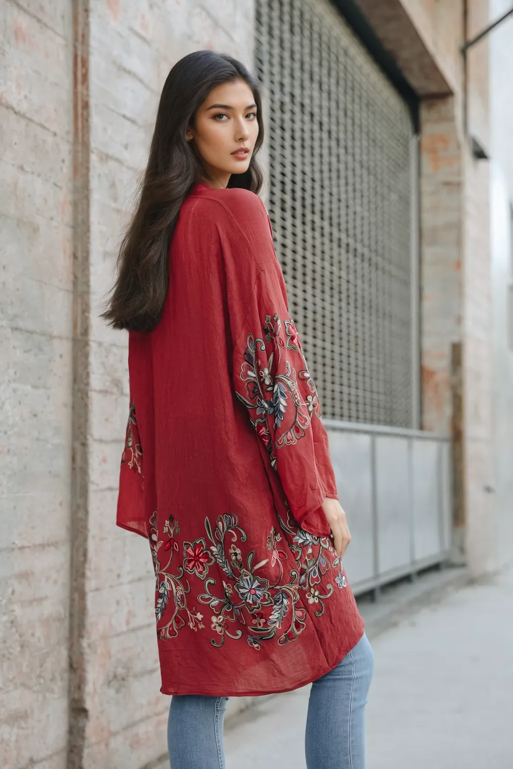 Long Floral Kimono Cardigan – Elegant and Versatile