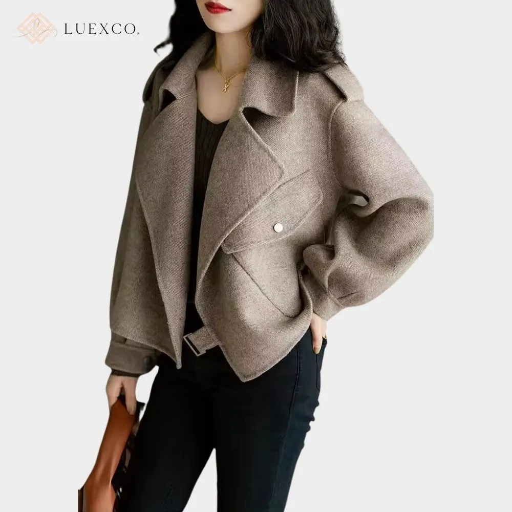Luexco Women's Tan Woolen Short Coat