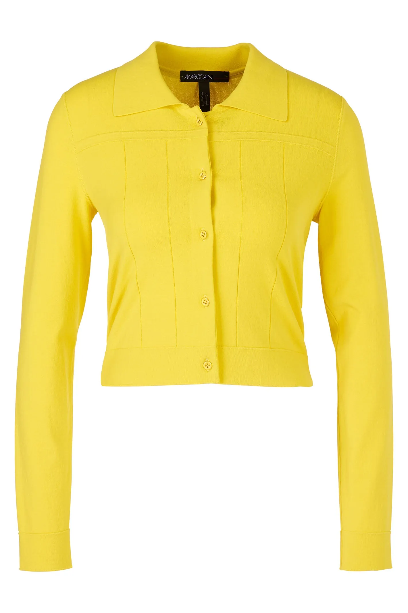 Marc Cain WC 39.20 M12 431 Bright Sulphur Yellow Cardigan
