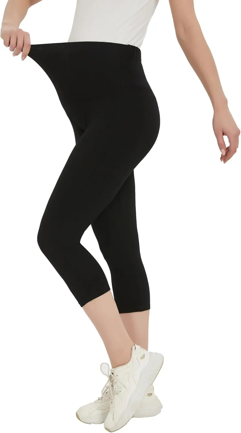 Maternity Shorts High Waisted Women Capri Pregnancy Soft Yoga Joggers Lounge Pants