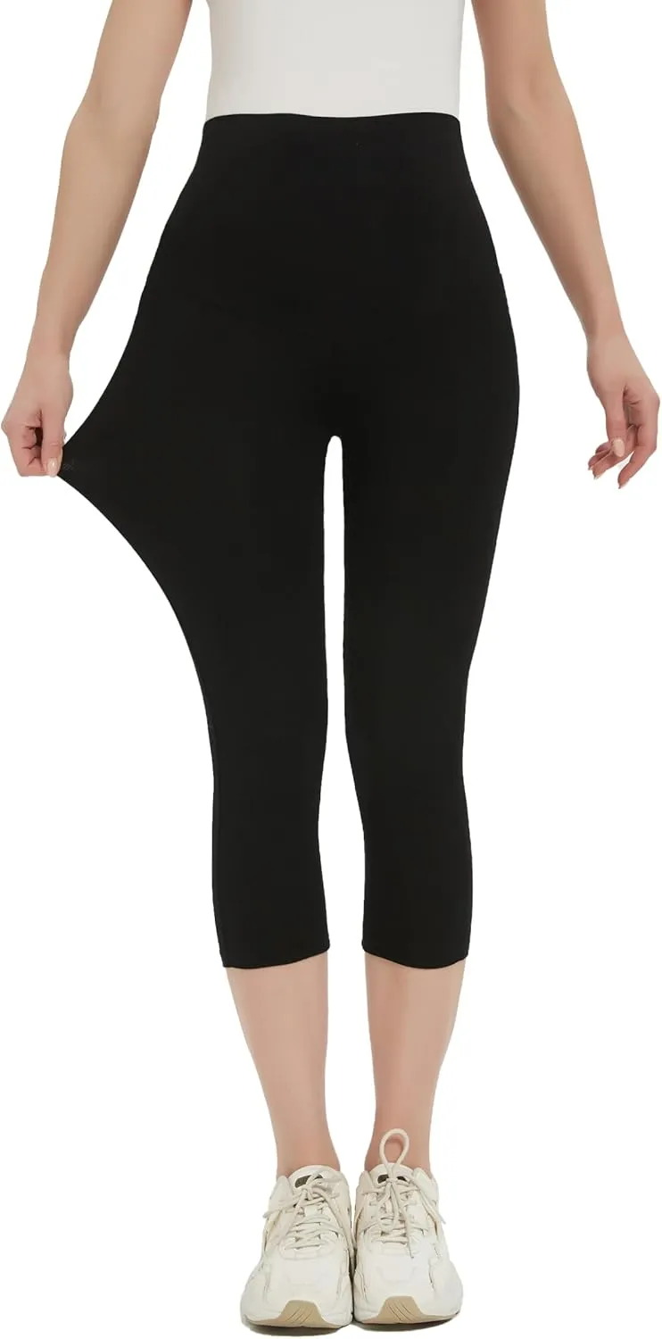 Maternity Shorts High Waisted Women Capri Pregnancy Soft Yoga Joggers Lounge Pants