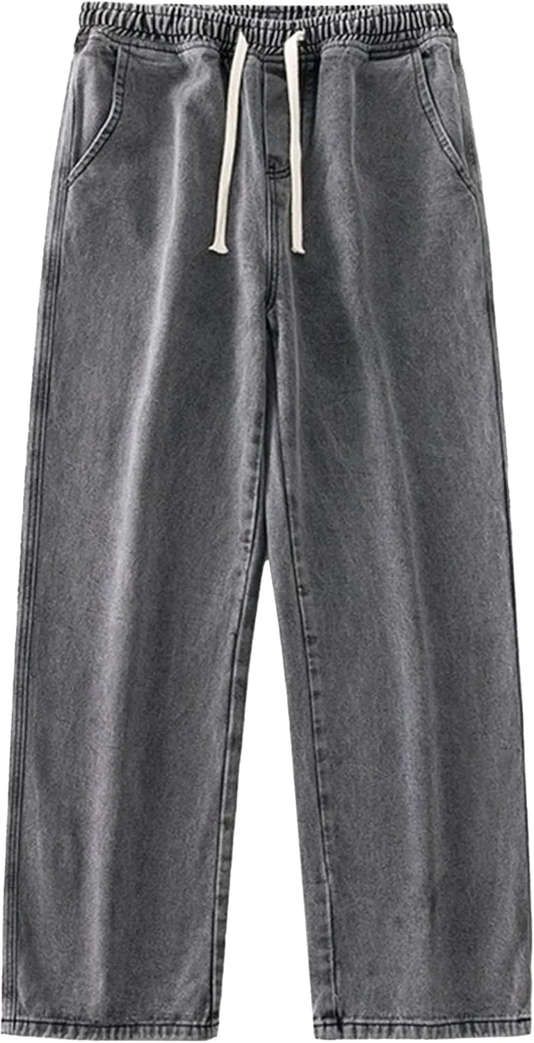 Men's Fashion Regular Streetwear Jeans Casual Loose Fit Hip Hop Denim Pants Straight Leg Baggy Classic Jeans