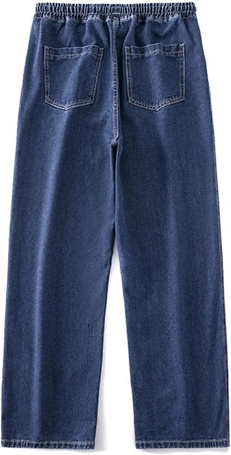 Men's Fashion Regular Streetwear Jeans Casual Loose Fit Hip Hop Denim Pants Straight Leg Baggy Classic Jeans