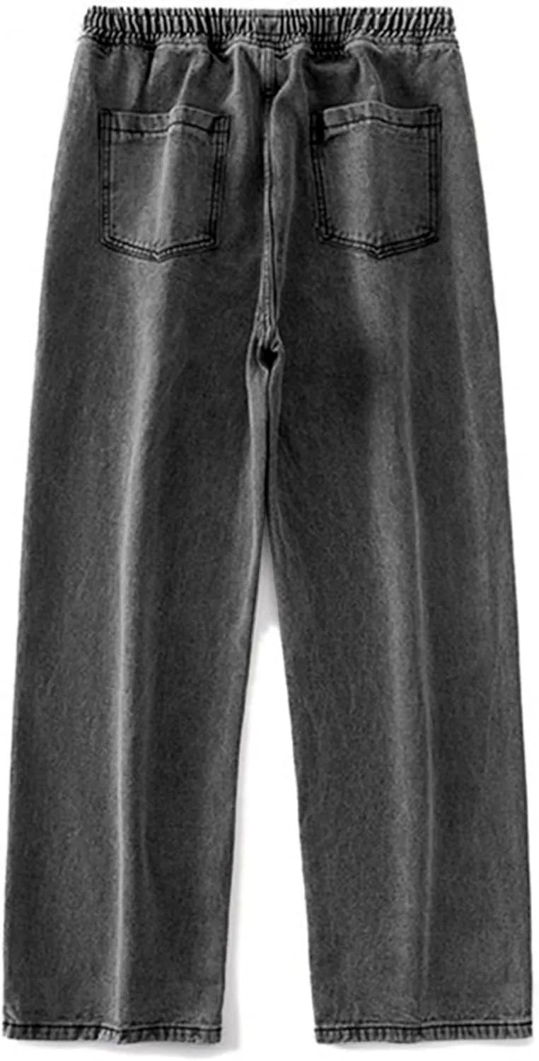 Men's Fashion Regular Streetwear Jeans Casual Loose Fit Hip Hop Denim Pants Straight Leg Baggy Classic Jeans
