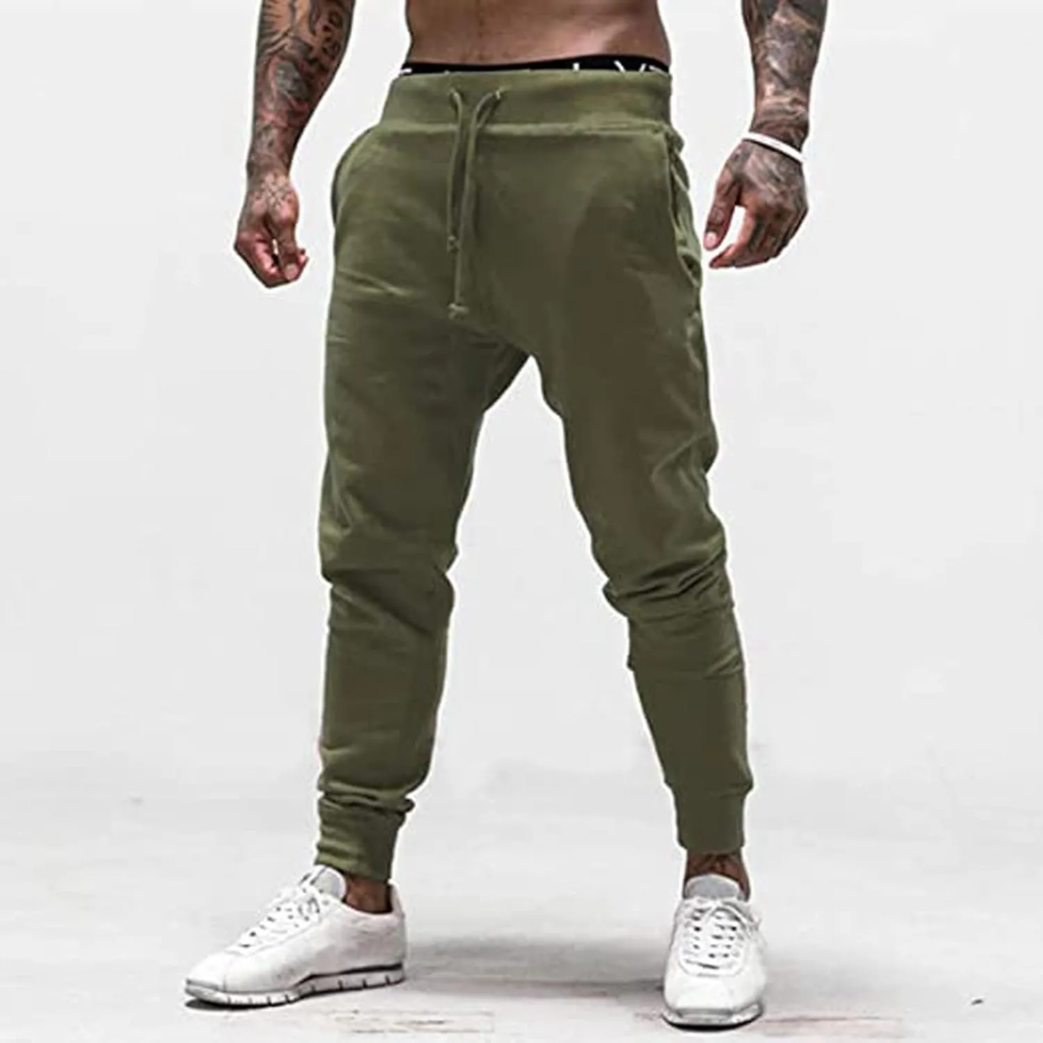 Mens Workout Cargo Sweatpants Active Soft Fleece Jogger Sport Lounge Pants Mens Casual Cargo Pants Sports Sweatpants