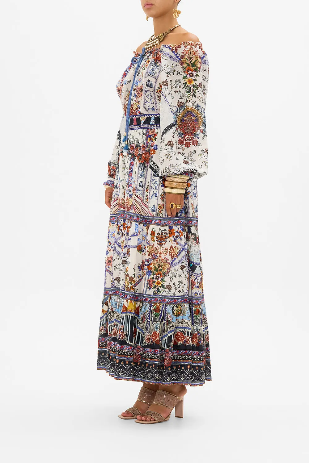 NECK TIE GATHERED BLOUSE MY FOLK ART HEART