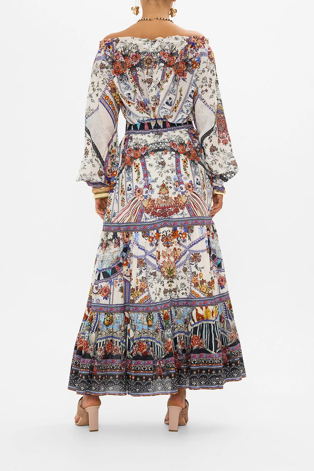 NECK TIE GATHERED BLOUSE MY FOLK ART HEART