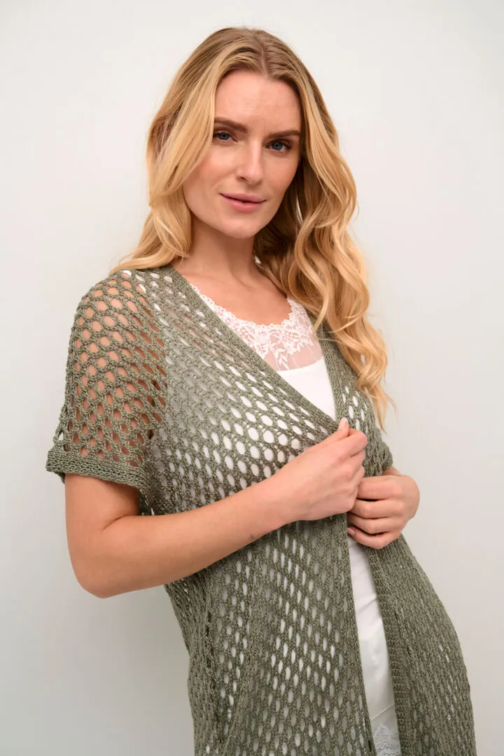 Oanah Crochet Sleeveless Cardigan