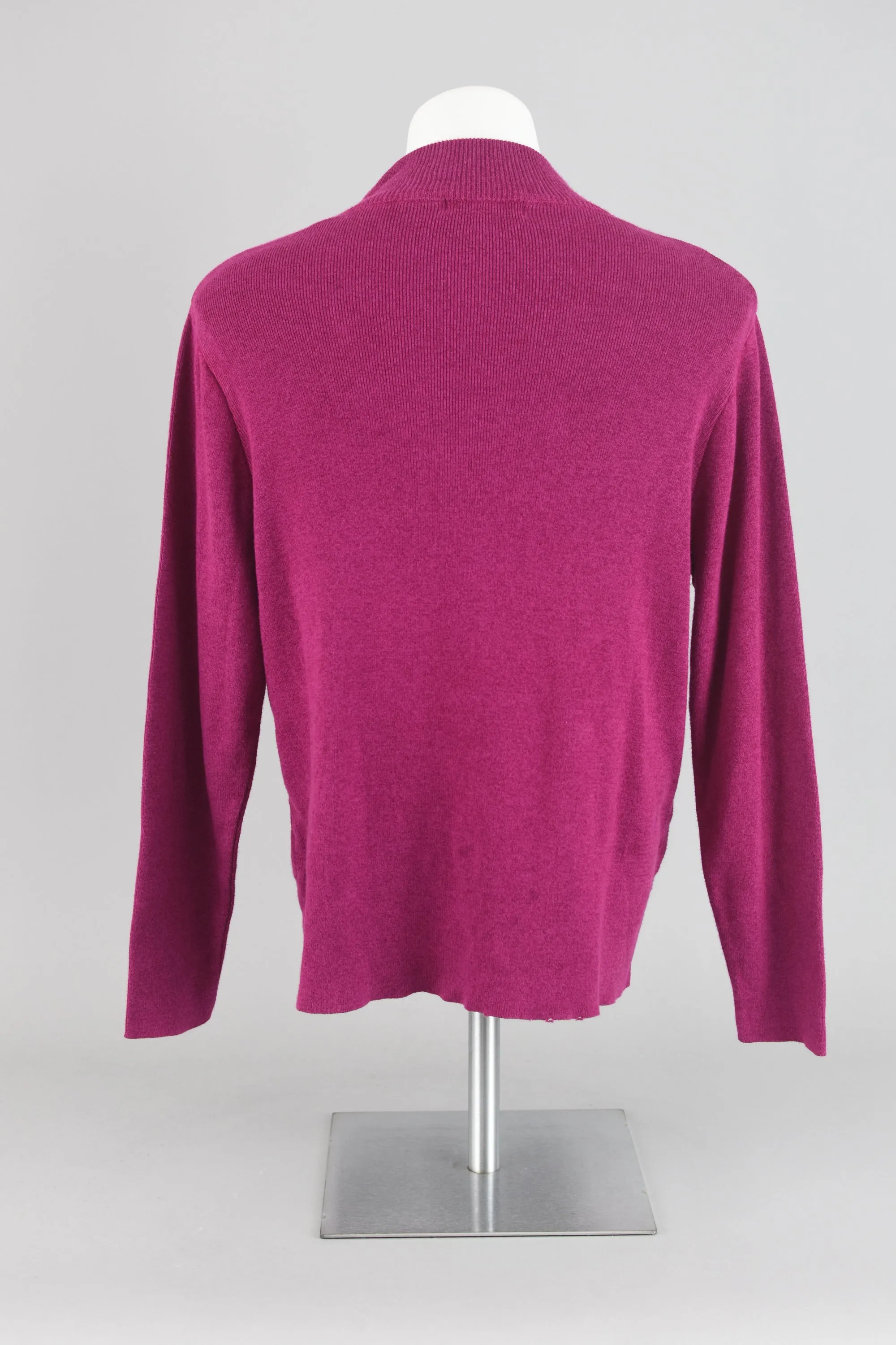Park Hurst Magenta Pink Mockneck Knit Sweater Women's Large