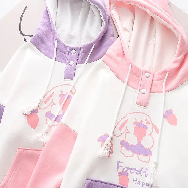 Pastel Carrot Bunny Hoodie