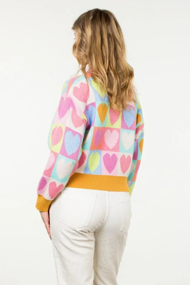 Pastel Hearts Sweater
