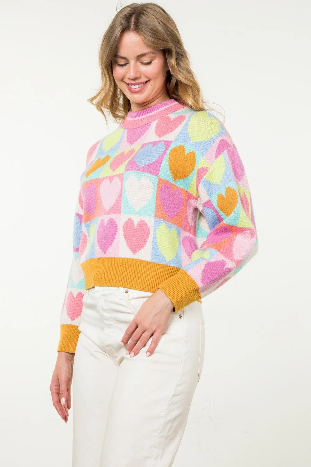 Pastel Hearts Sweater
