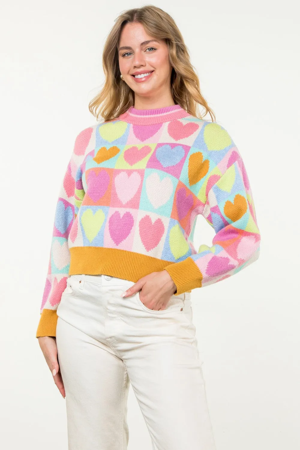 Pastel Hearts Sweater