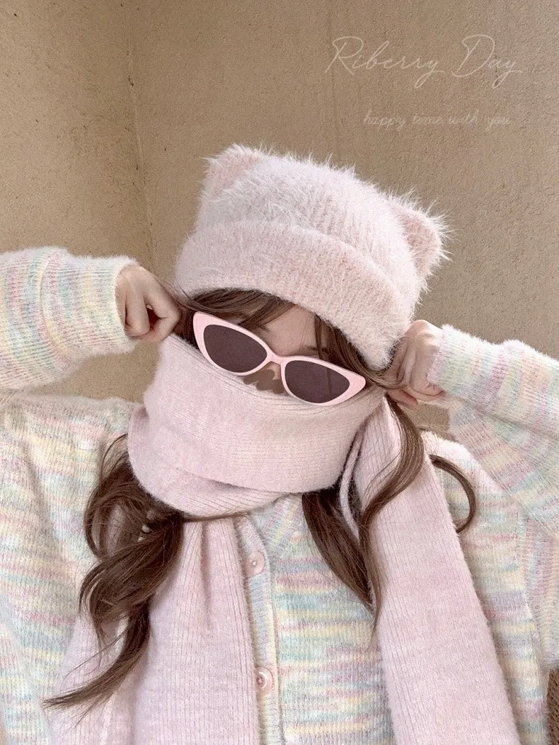 Pastel Rainbow Soft Pastel Knitting Oversized Sweater