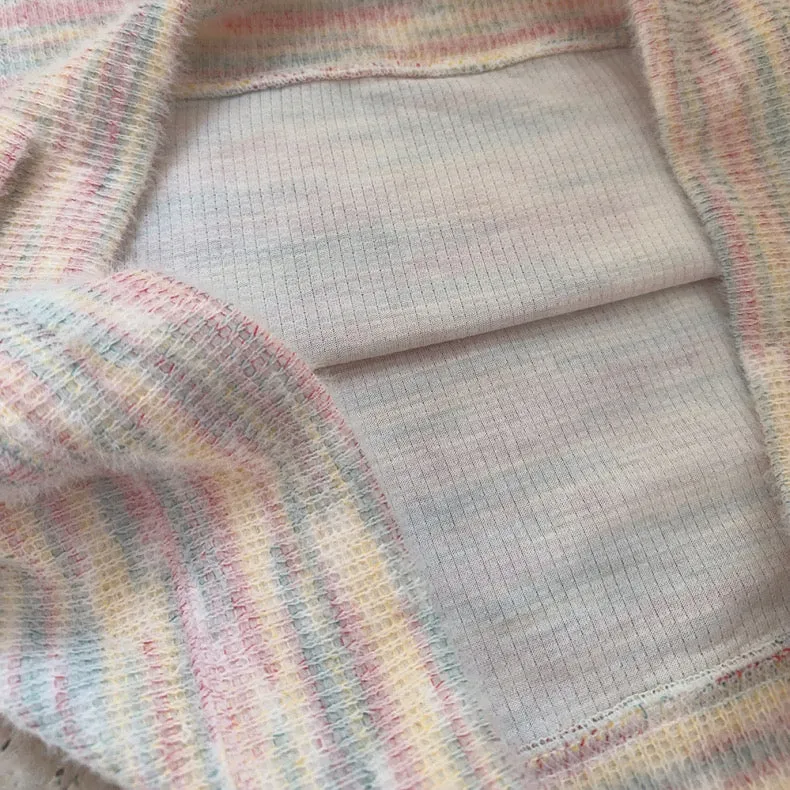 Pastel Rainbow Soft Pastel Knitting Oversized Sweater