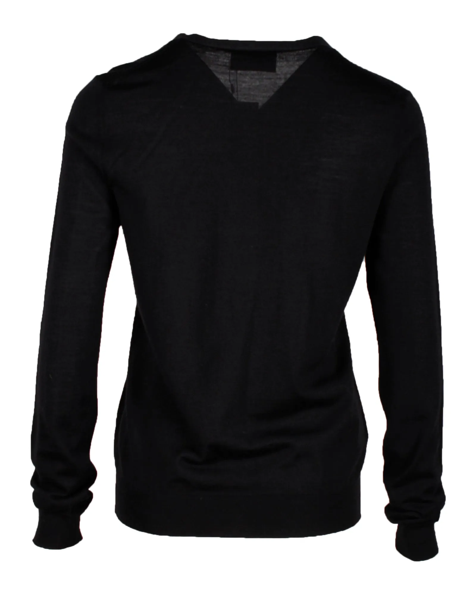 Prada V-neck Cardigan in Black Wool