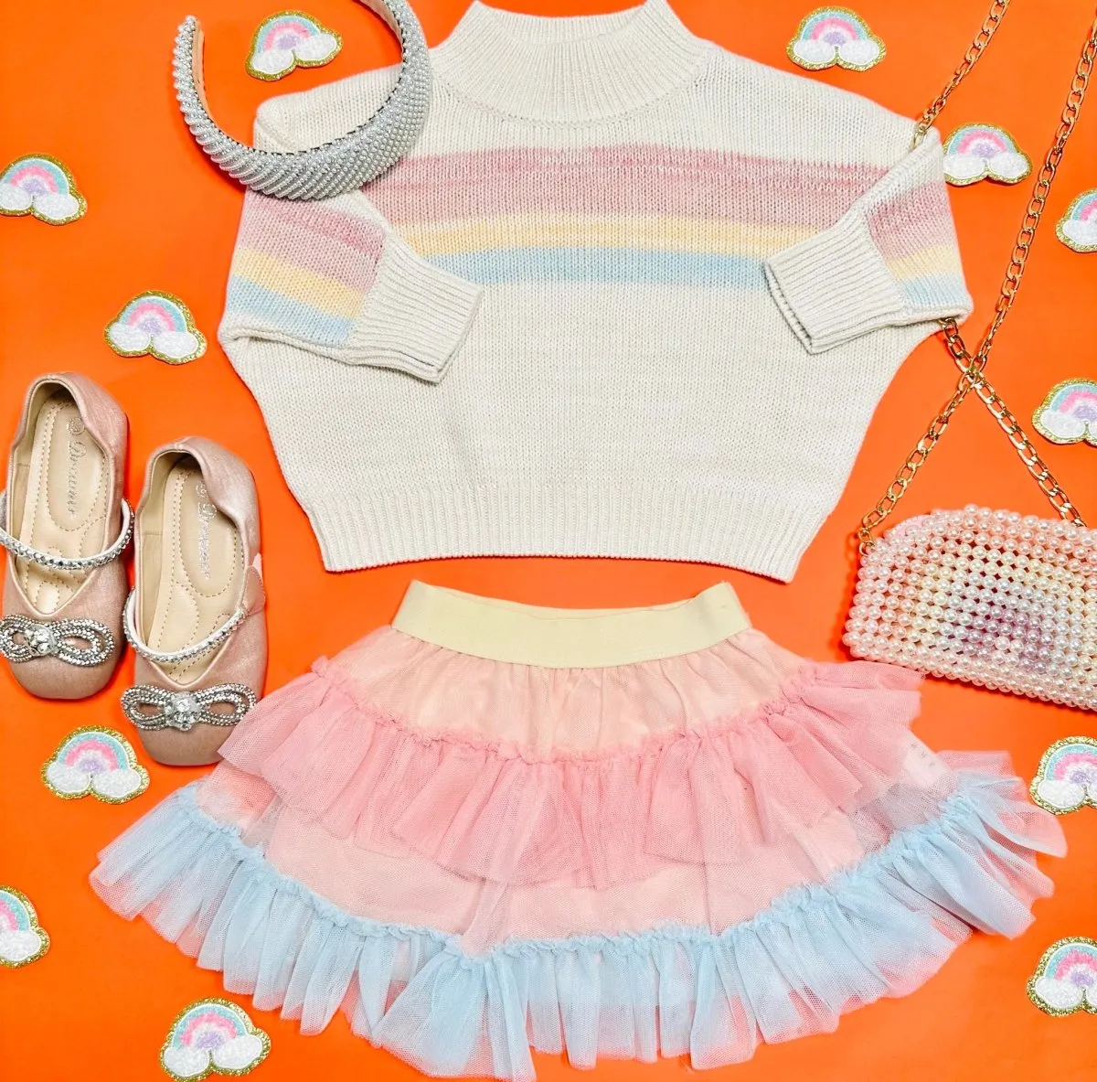 RAINBOW TULLE SKIRT