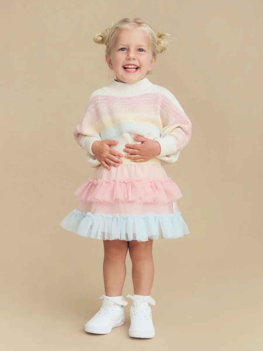 RAINBOW TULLE SKIRT