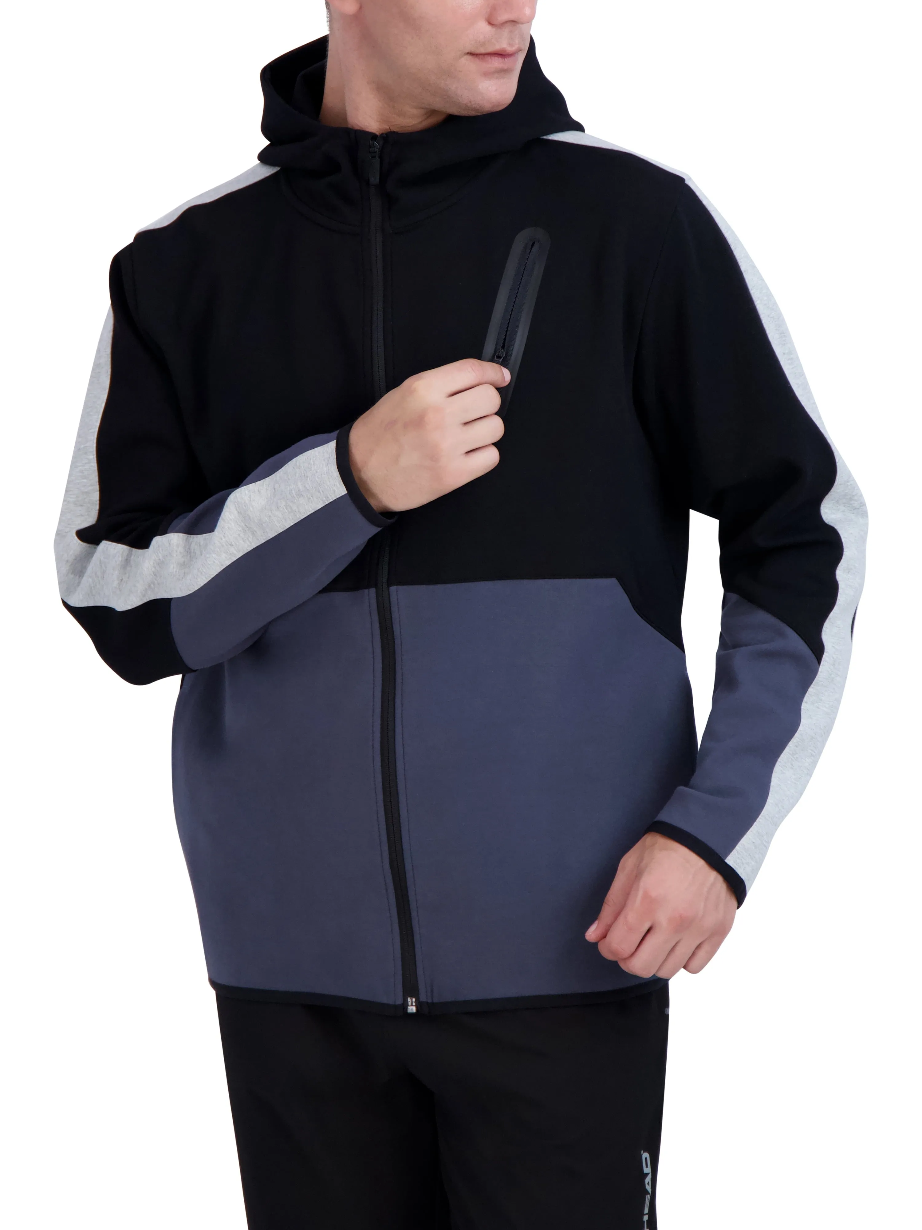 Reebok Men's Colorblocked Full Zip Hoodie, up to Size 3XL