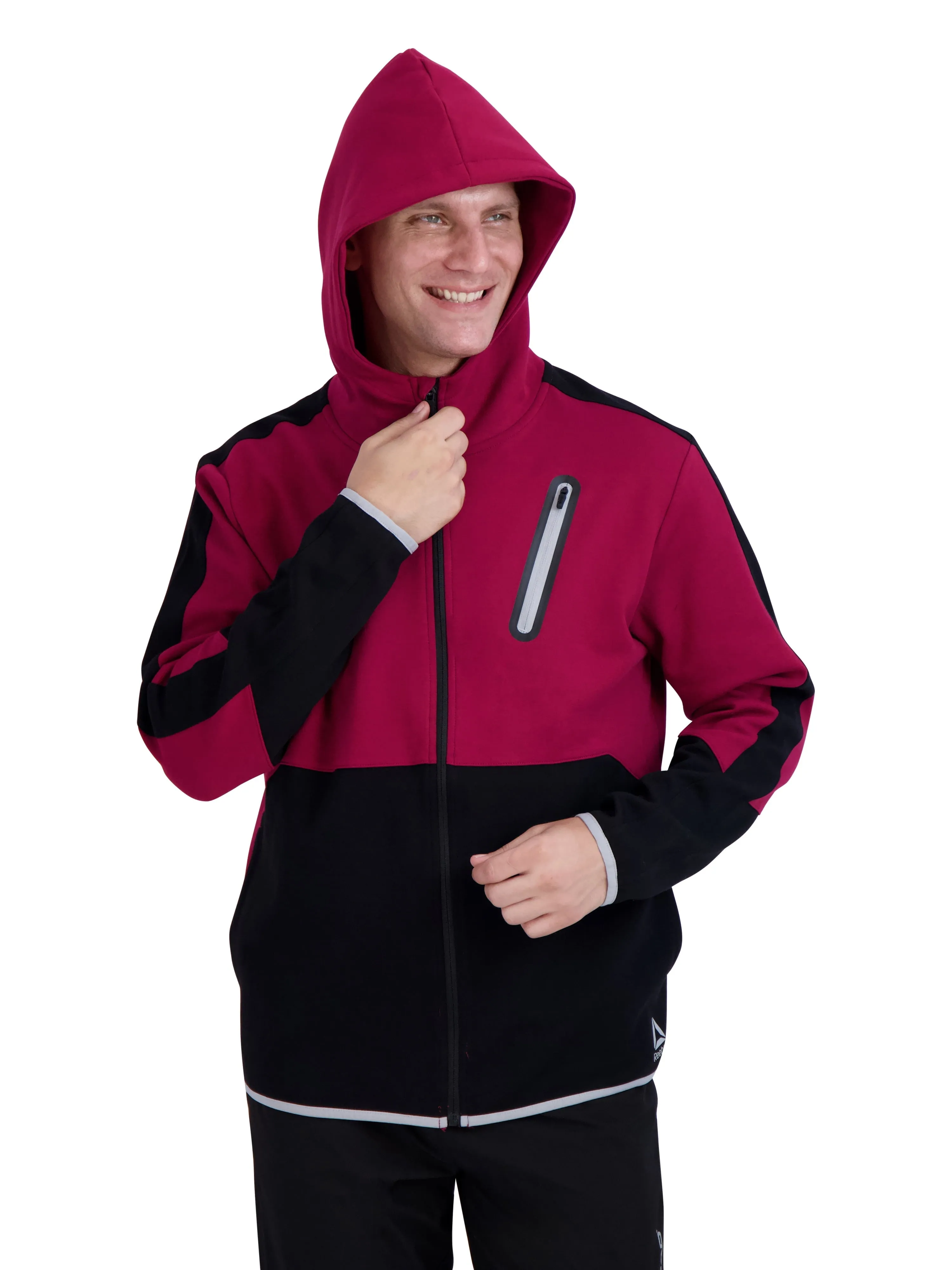 Reebok Men's Colorblocked Full Zip Hoodie, up to Size 3XL