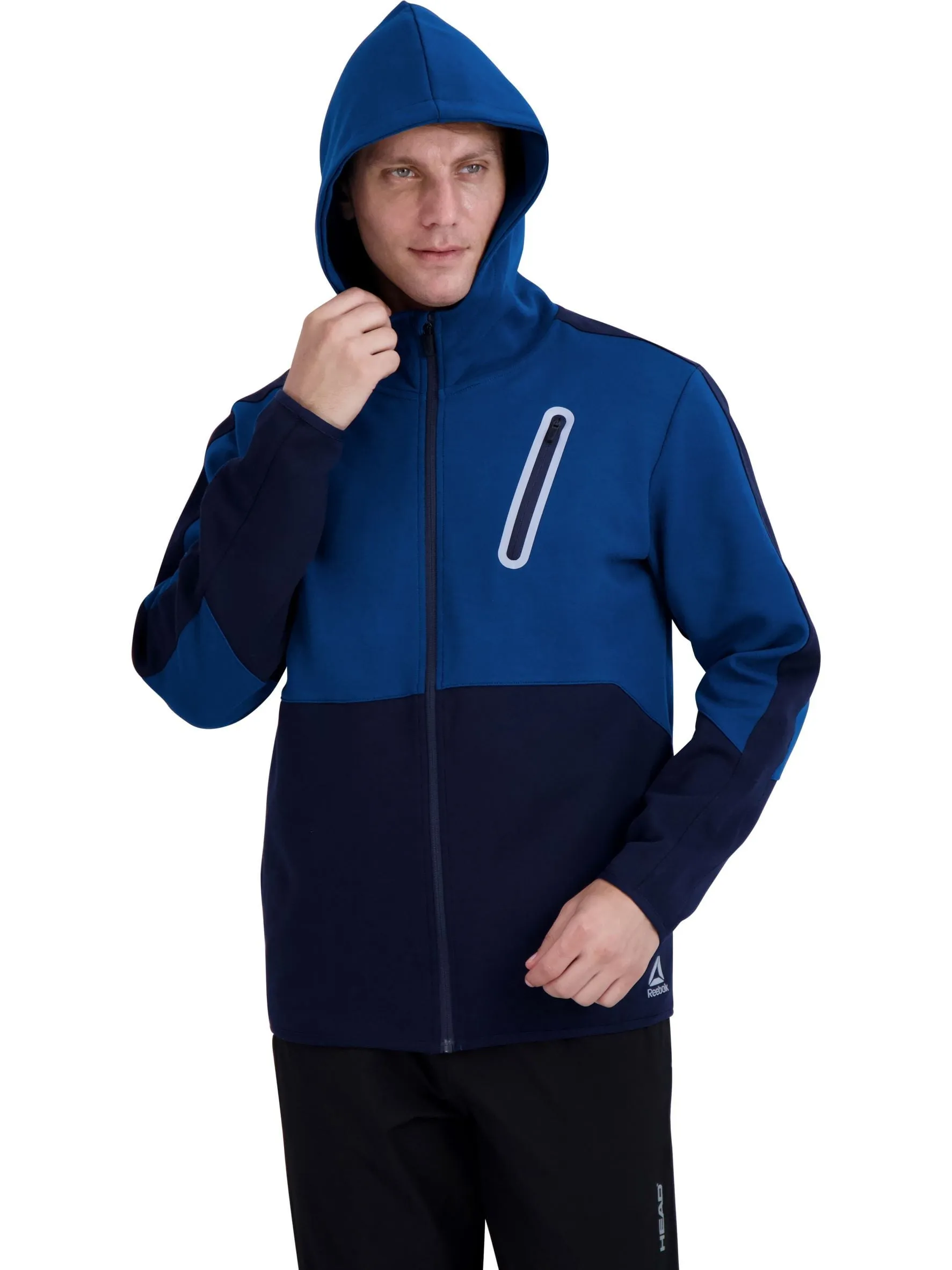 Reebok Men's Colorblocked Full Zip Hoodie, up to Size 3XL