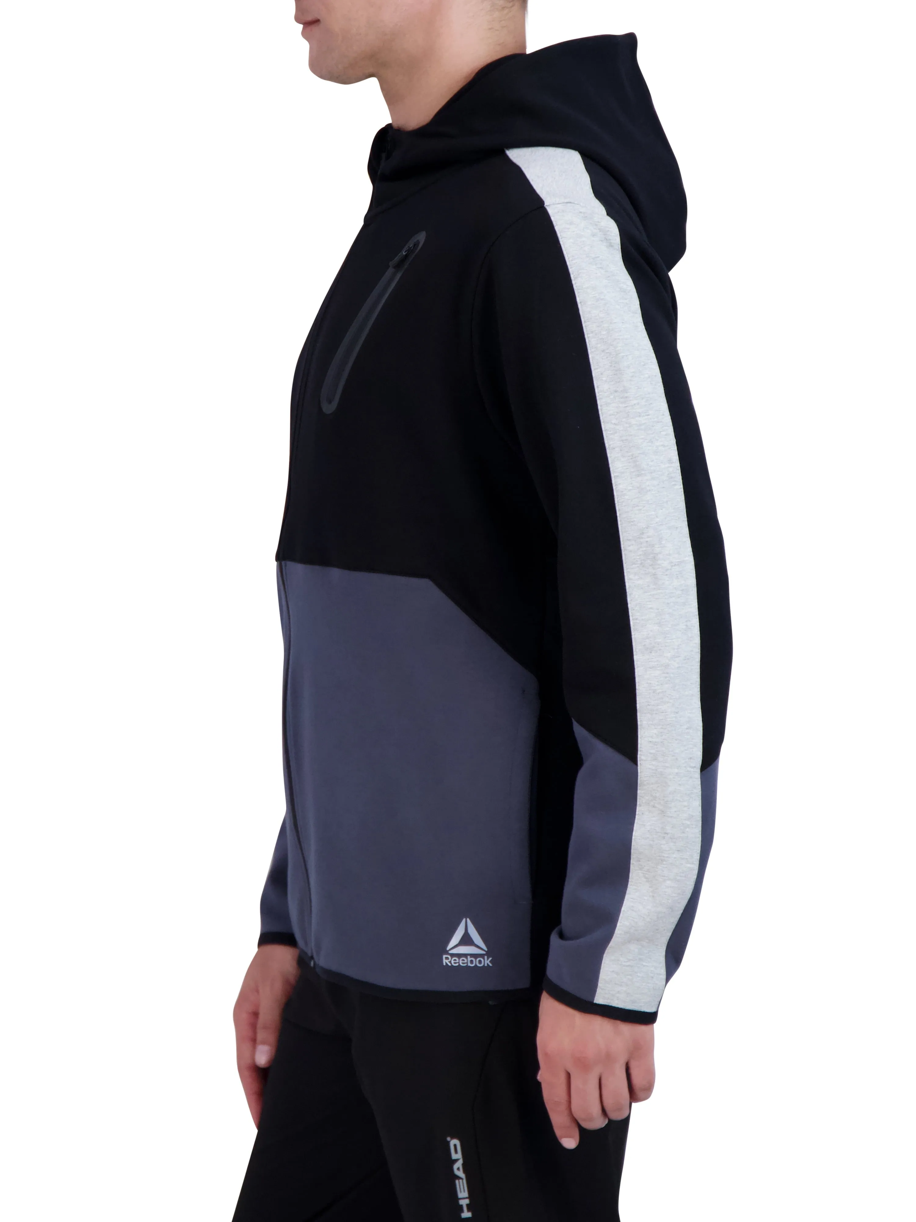 Reebok Men's Colorblocked Full Zip Hoodie, up to Size 3XL
