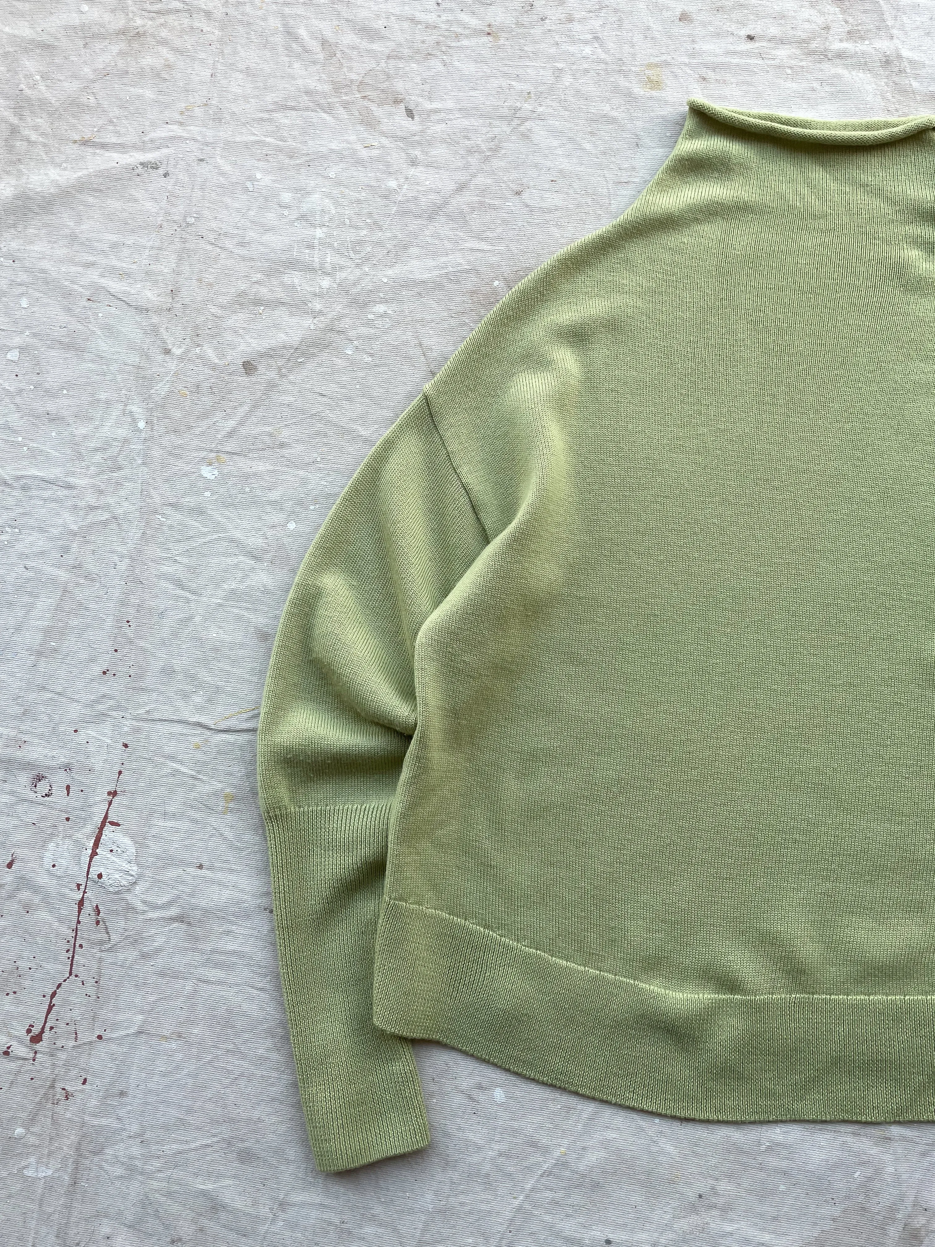 ROLLNECK SWEATER—PASTEL GREEN [S]