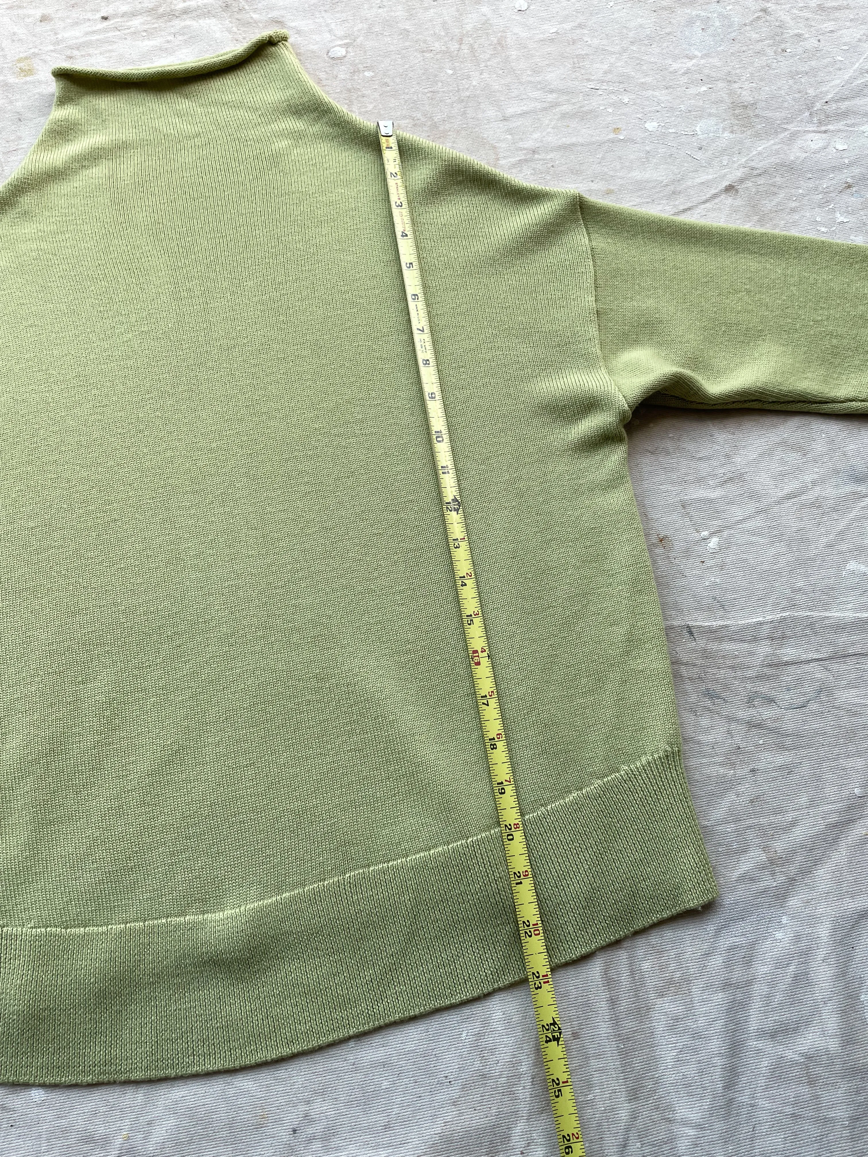 ROLLNECK SWEATER—PASTEL GREEN [S]